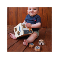 Tryco - Wooden Footprint Shape Sorter met naam baby